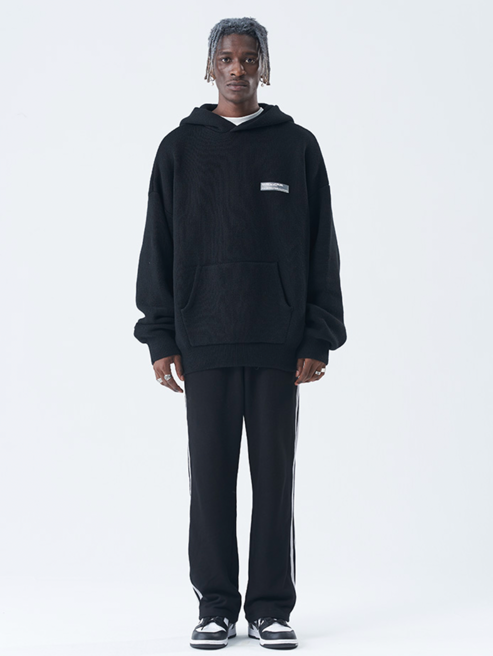 Harsh and Cruel Circular 3D LOGO Hoodie Knit Sweater