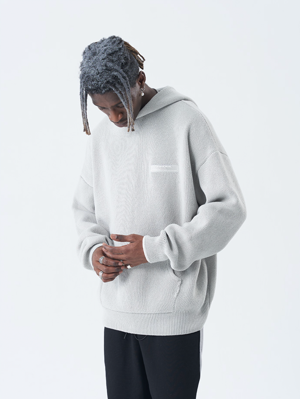 Harsh and Cruel Circular 3D LOGO Hoodie Knit Sweater