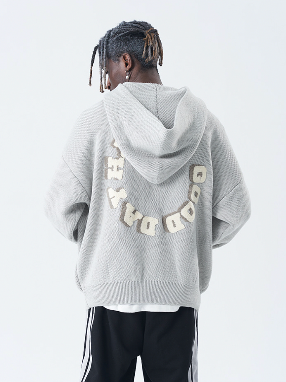 Harsh and Cruel Circular 3D LOGO Hoodie Knit Sweater