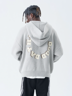 Harsh and Cruel Circular 3D LOGO Hoodie Knit Sweater
