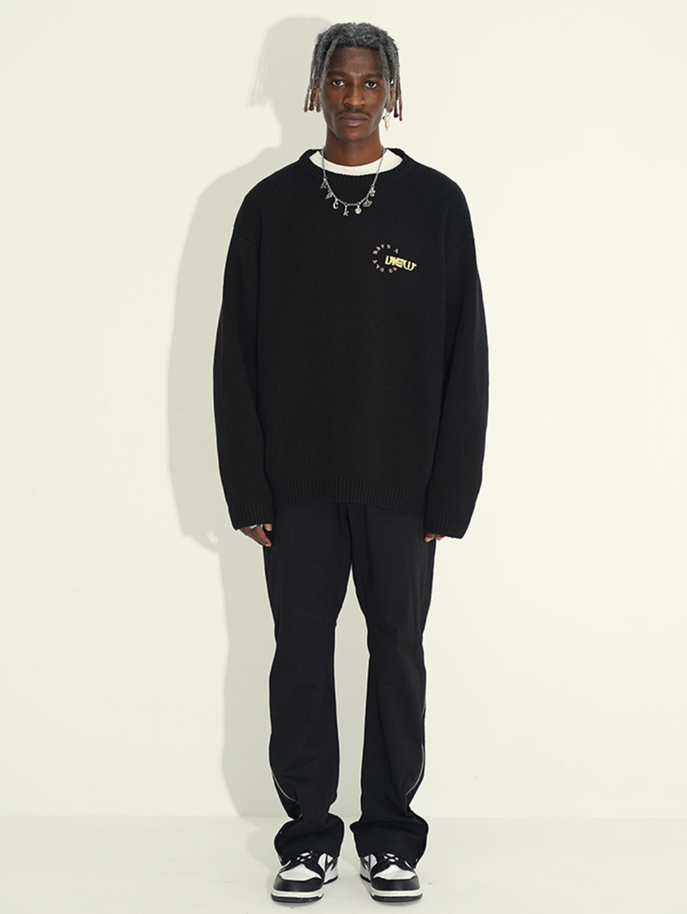 Harsh and Cruel Hand-Painted Kids Circular 3D LOGO Knit Sweater