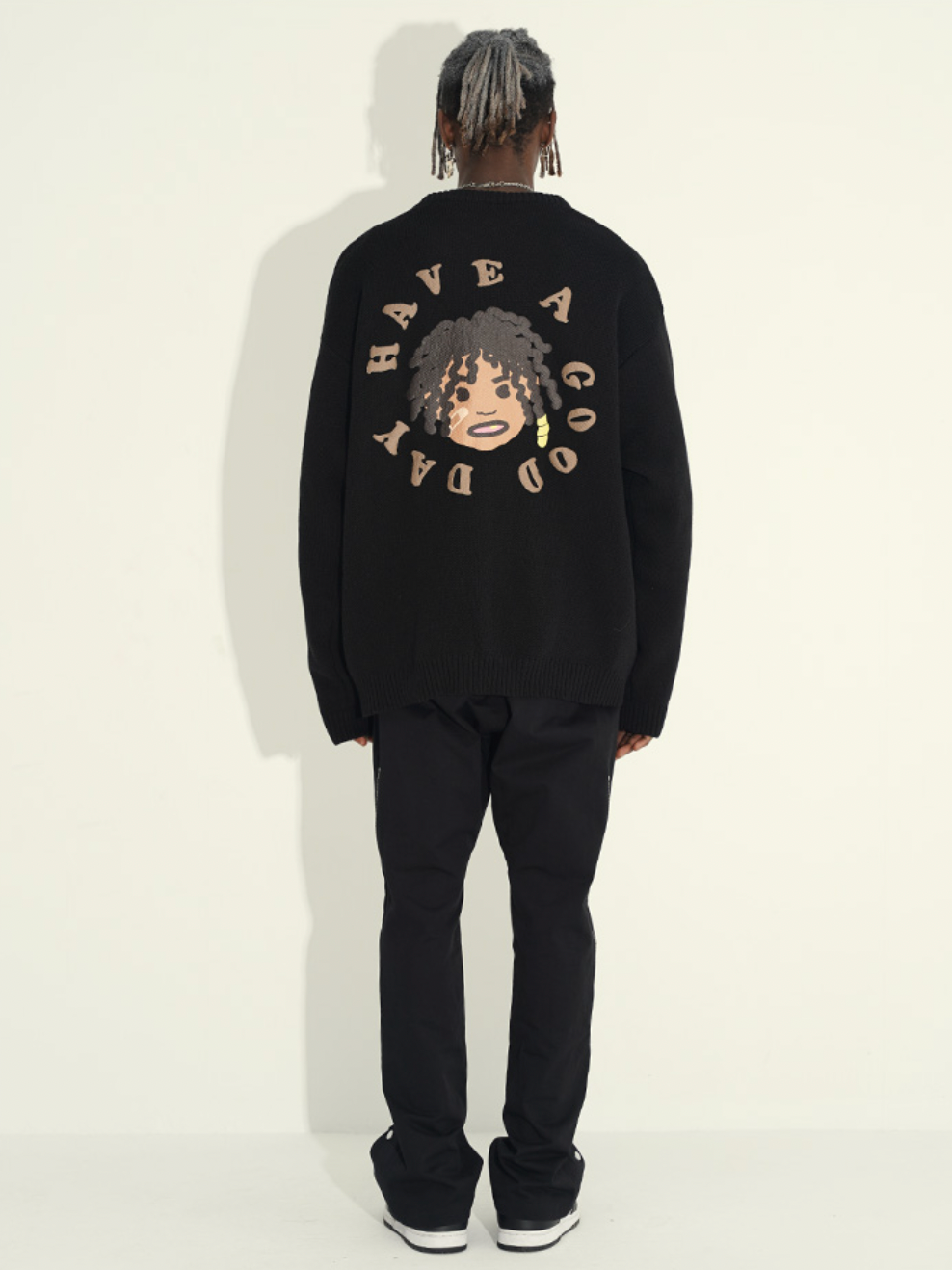 Harsh and Cruel Hand-Painted Kids Circular 3D LOGO Knit Sweater