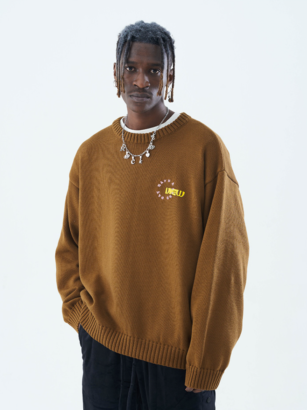 Harsh and Cruel Hand-Painted Kids Circular 3D LOGO Knit Sweater