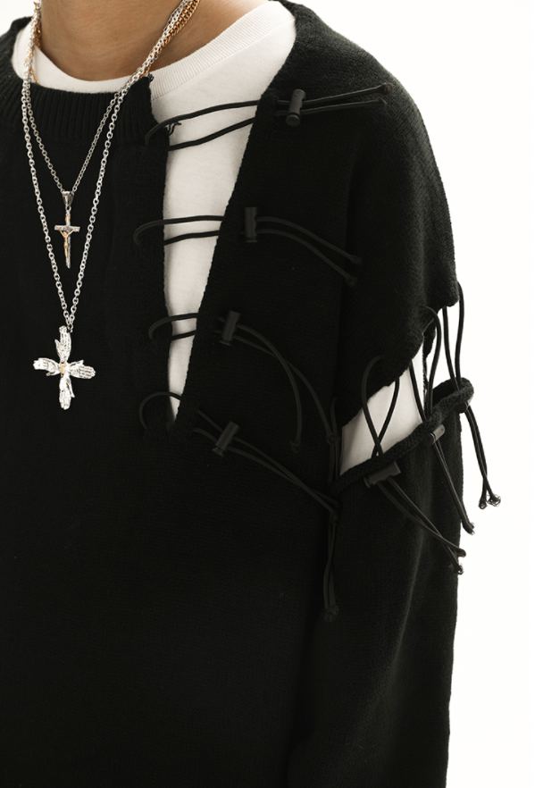 Harsh and Cruel Destruction Knit Sweater