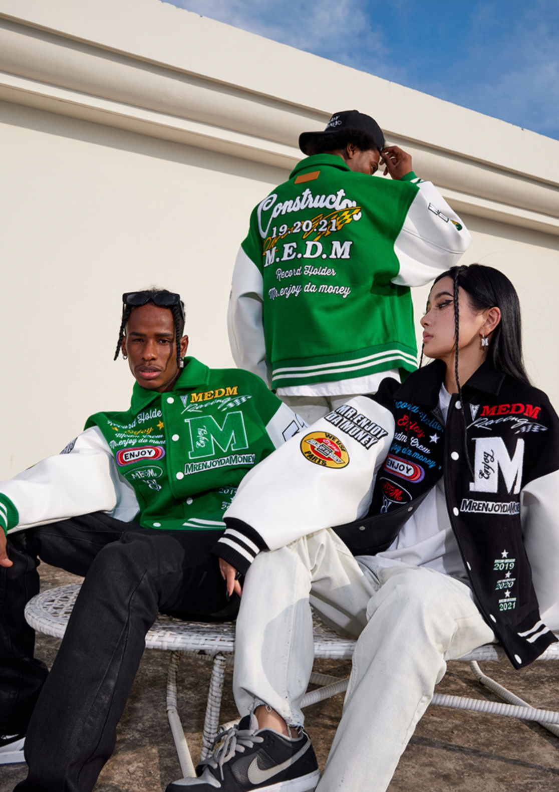 MEDM Record Holder Anniversary Embroidered Varsity Jacket