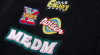 MEDM Embroidered Badge Knit Sweater Cardigan