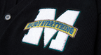 MEDM Embroidered Badge Knit Sweater Cardigan
