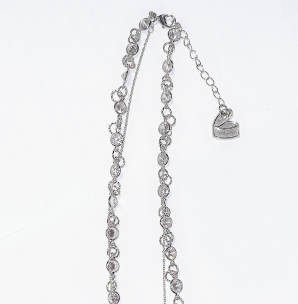 NboStore Zirconia Daisy couple Necklace
