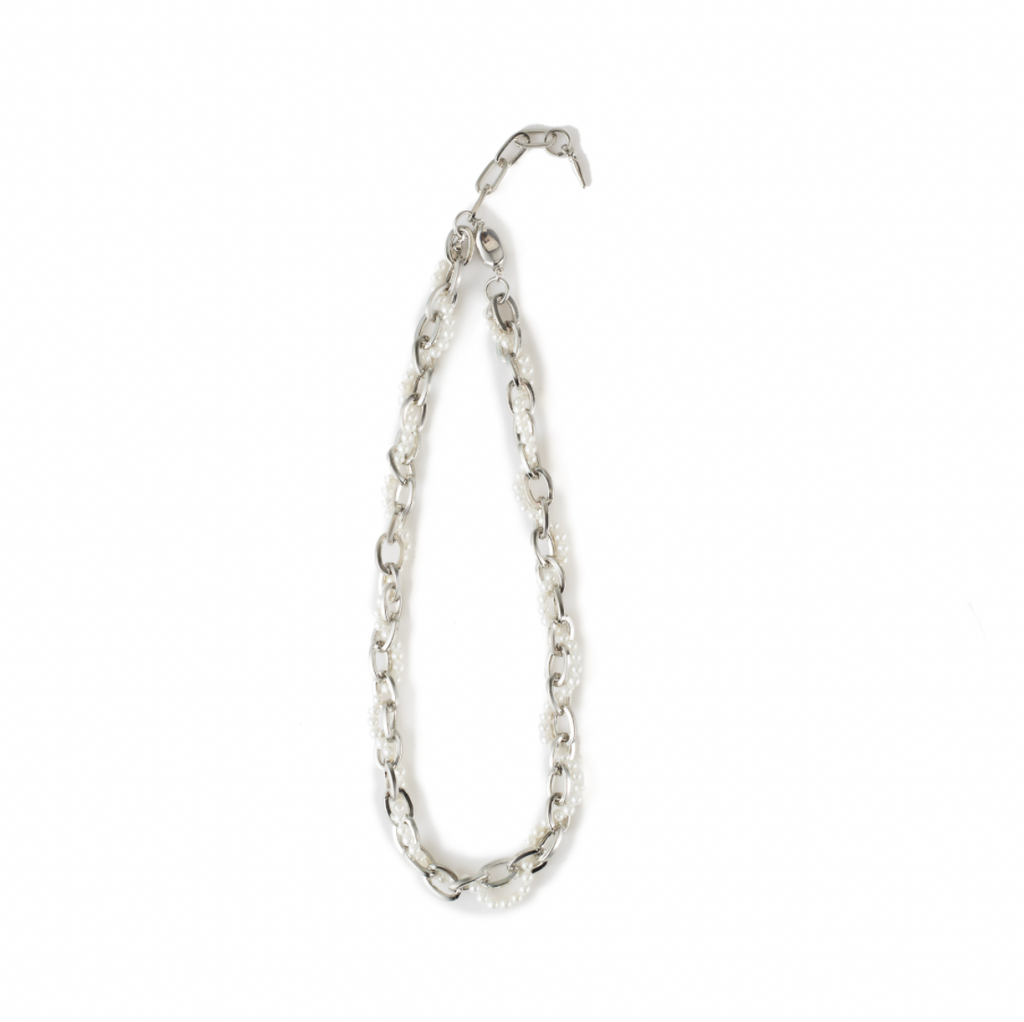 NboStore Cyberpunk Twisted Splicing Pearl Necklace