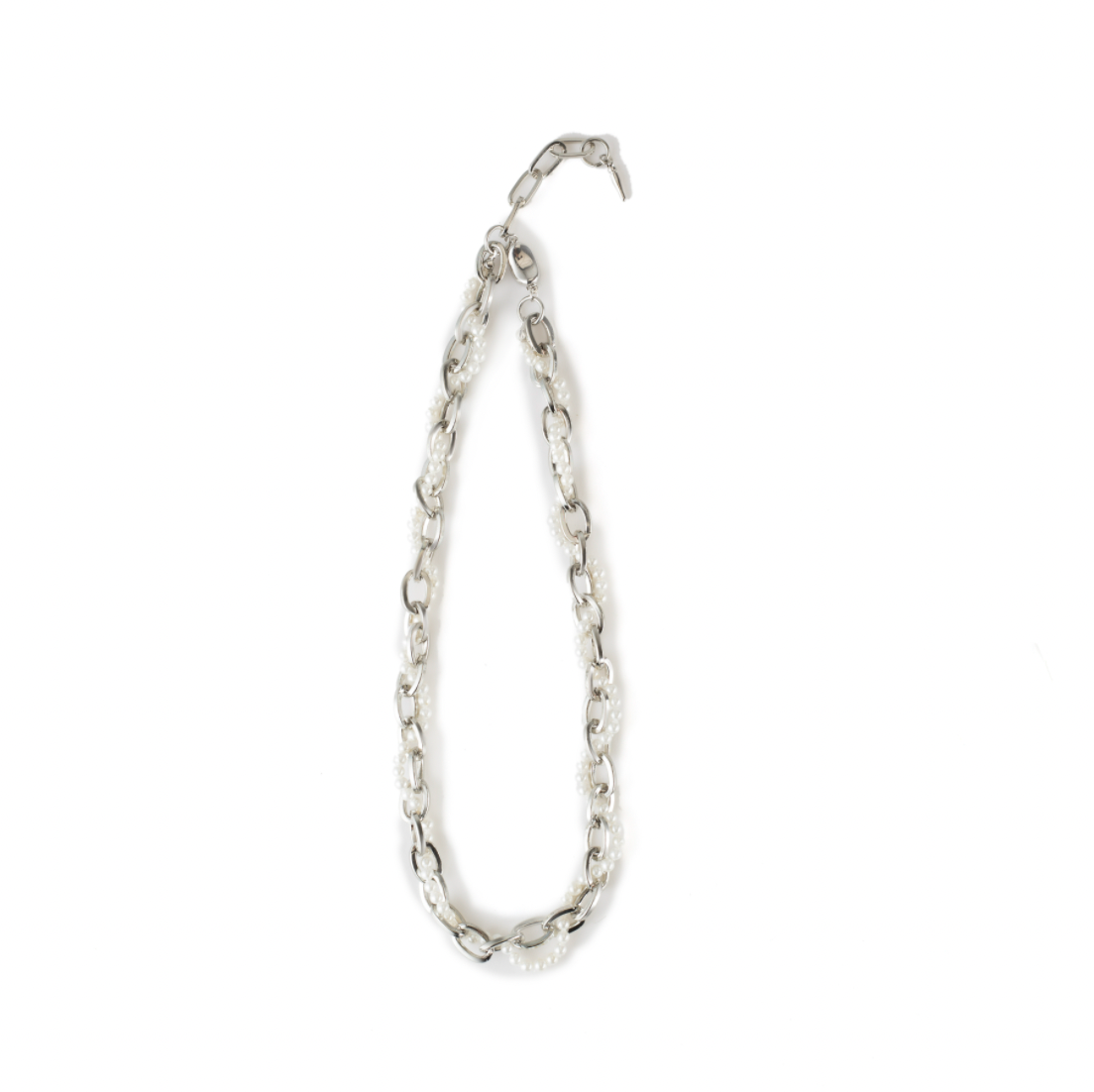 NboStore Cyberpunk Twisted Splicing Pearl Necklace