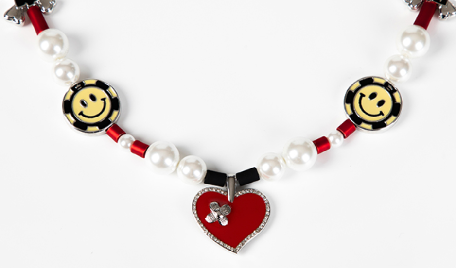 SALUTE x NBO Smiley Face Fake Love Necklace