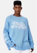 MEDM Flower Font Logo Knit Sweater