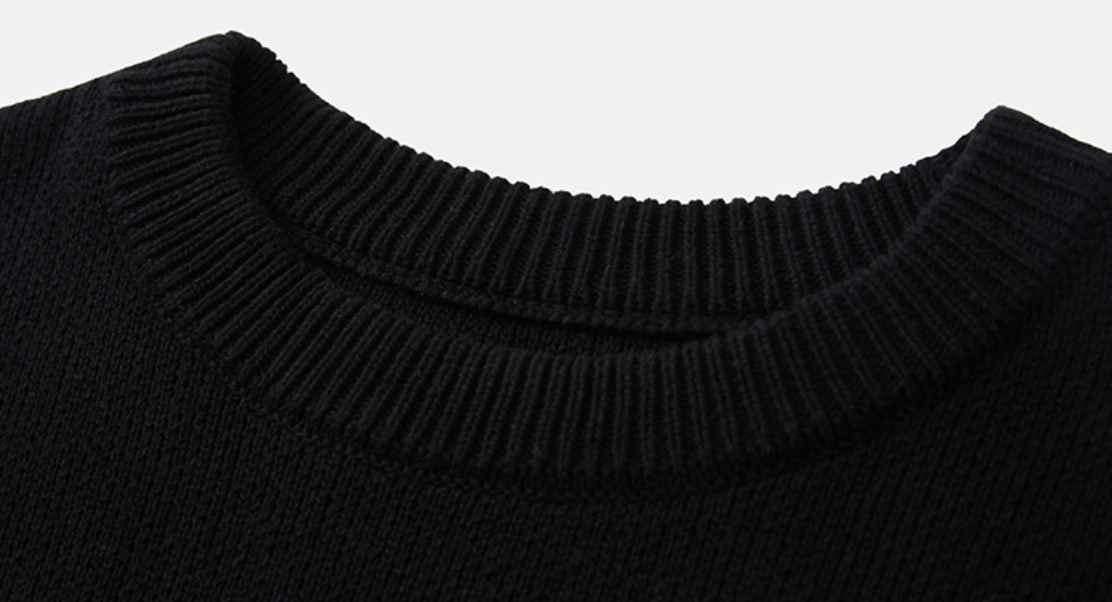 MEDM Flower Font Logo Knit Sweater