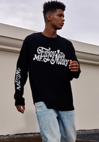 MEDM Flower Font Logo Knit Sweater