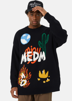 MEDM Campfire Cactus Knit Sweater