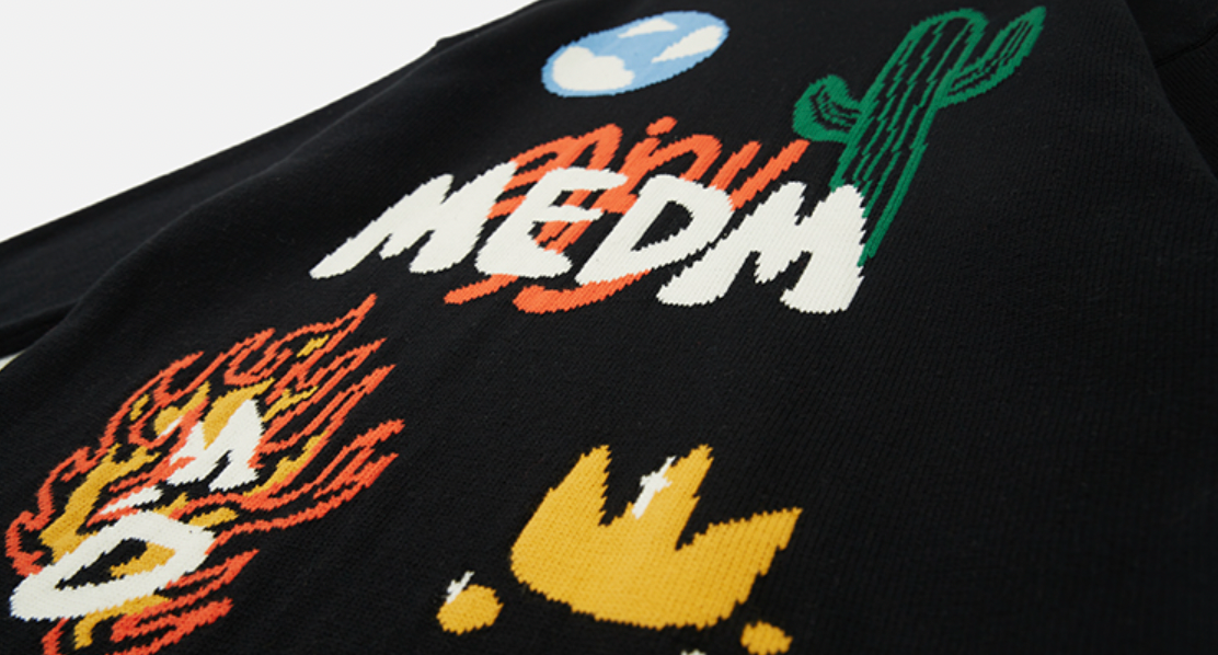 MEDM Campfire Cactus Knit Sweater
