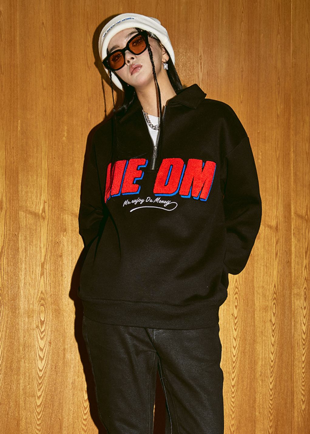 MEDM Half Zipper Logo POLO Sweatshirts