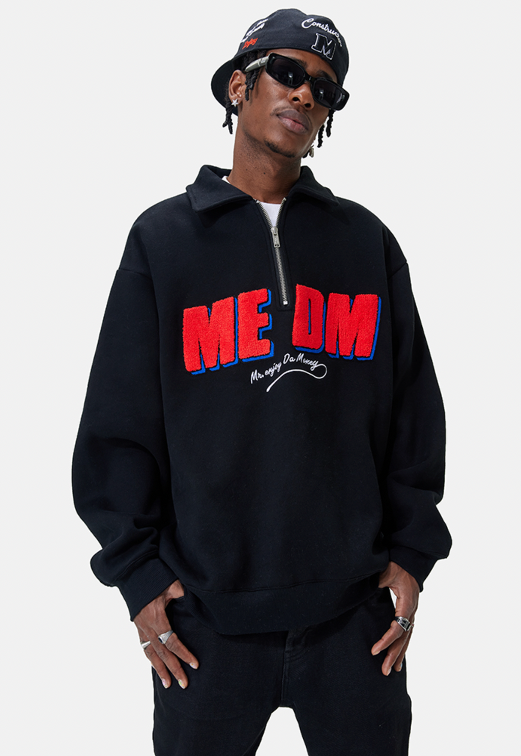 MEDM Half Zipper Logo POLO Sweatshirts
