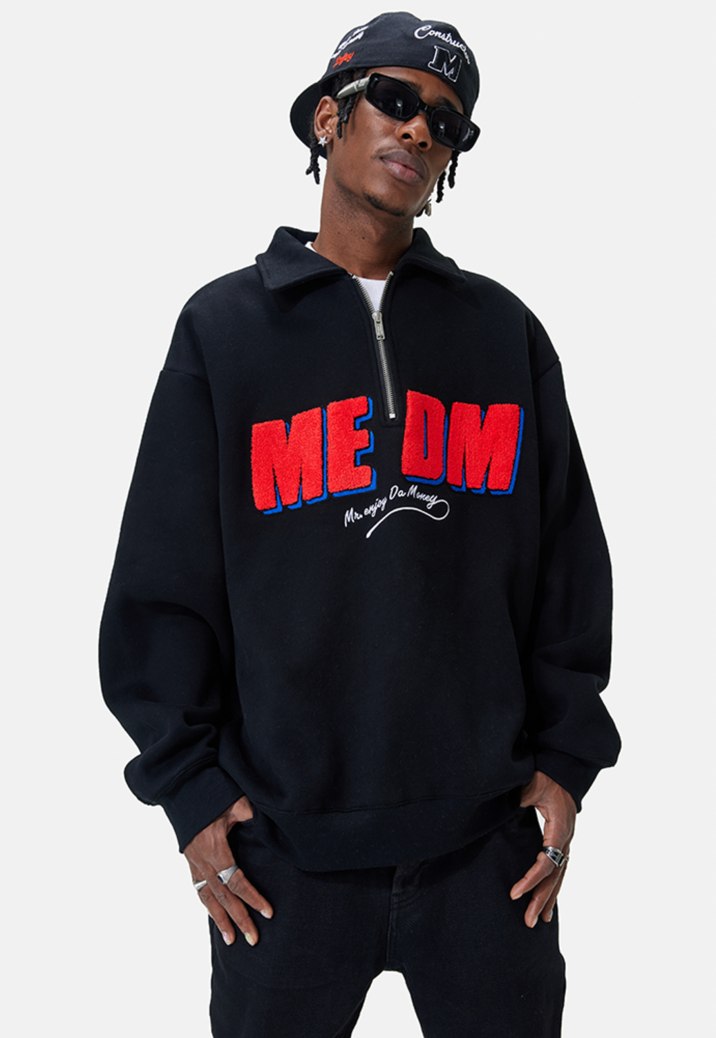 MEDM Half Zipper Logo POLO Sweatshirts