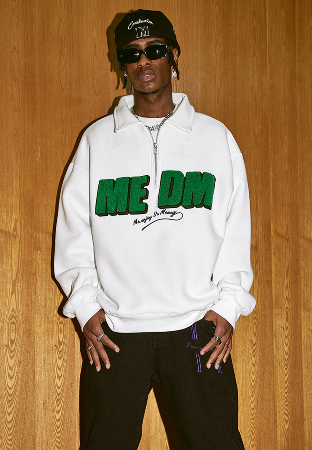 MEDM Half Zipper Logo POLO Sweatshirts