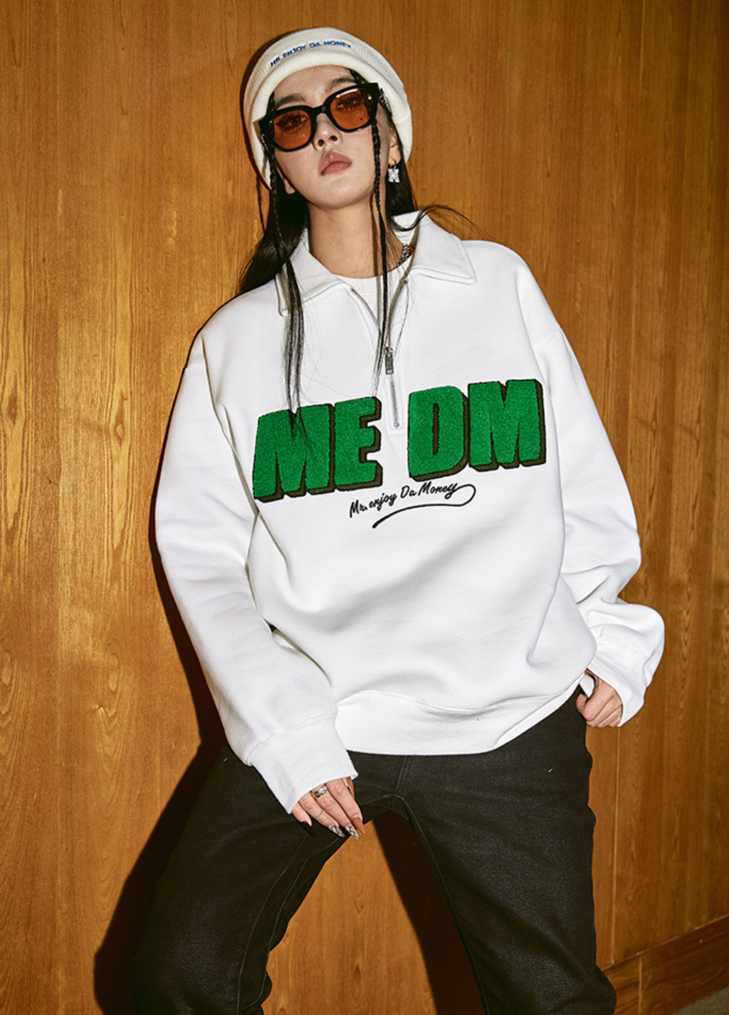 MEDM Half Zipper Logo POLO Sweatshirts
