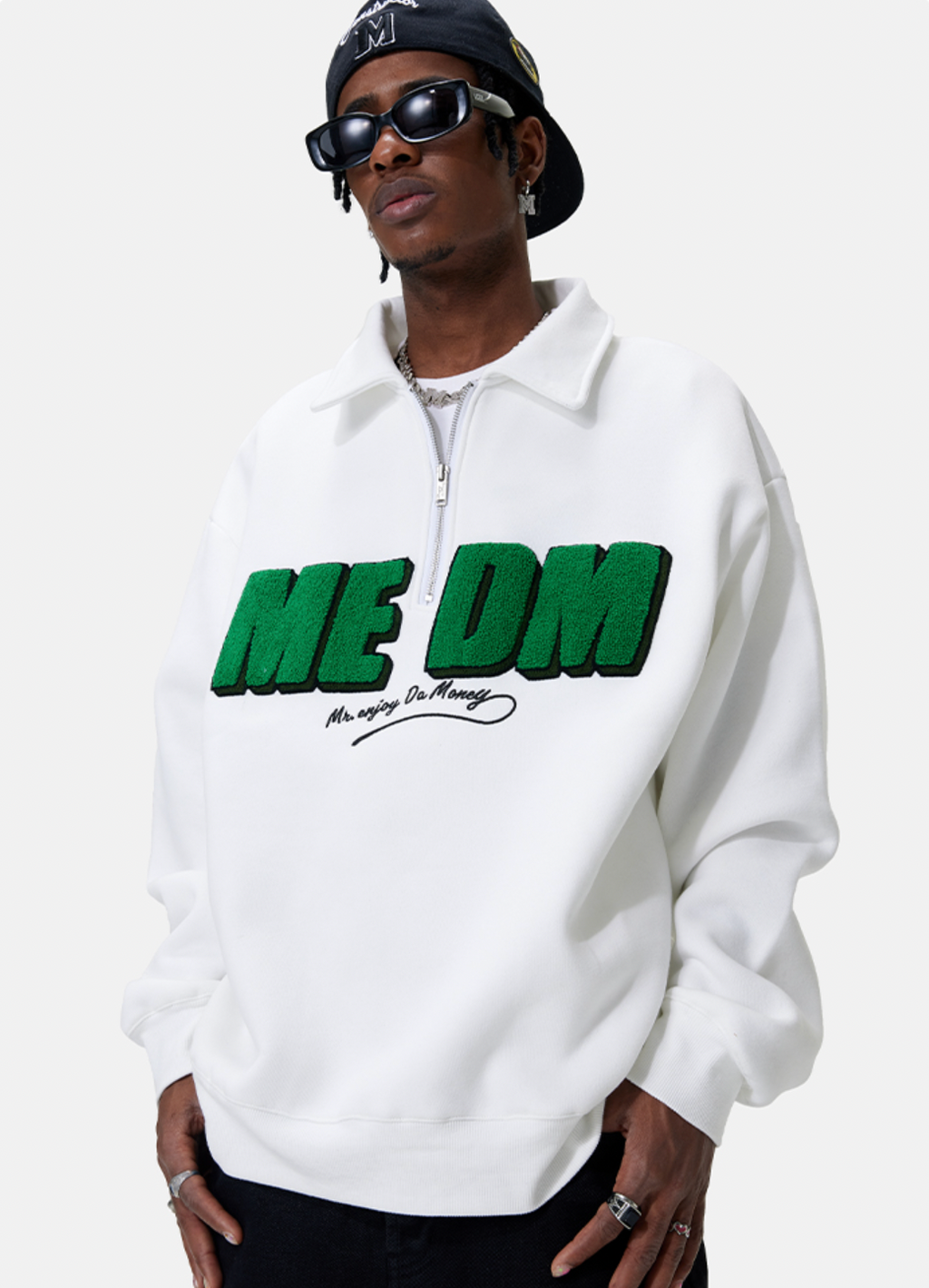 MEDM Half Zipper Logo POLO Sweatshirts