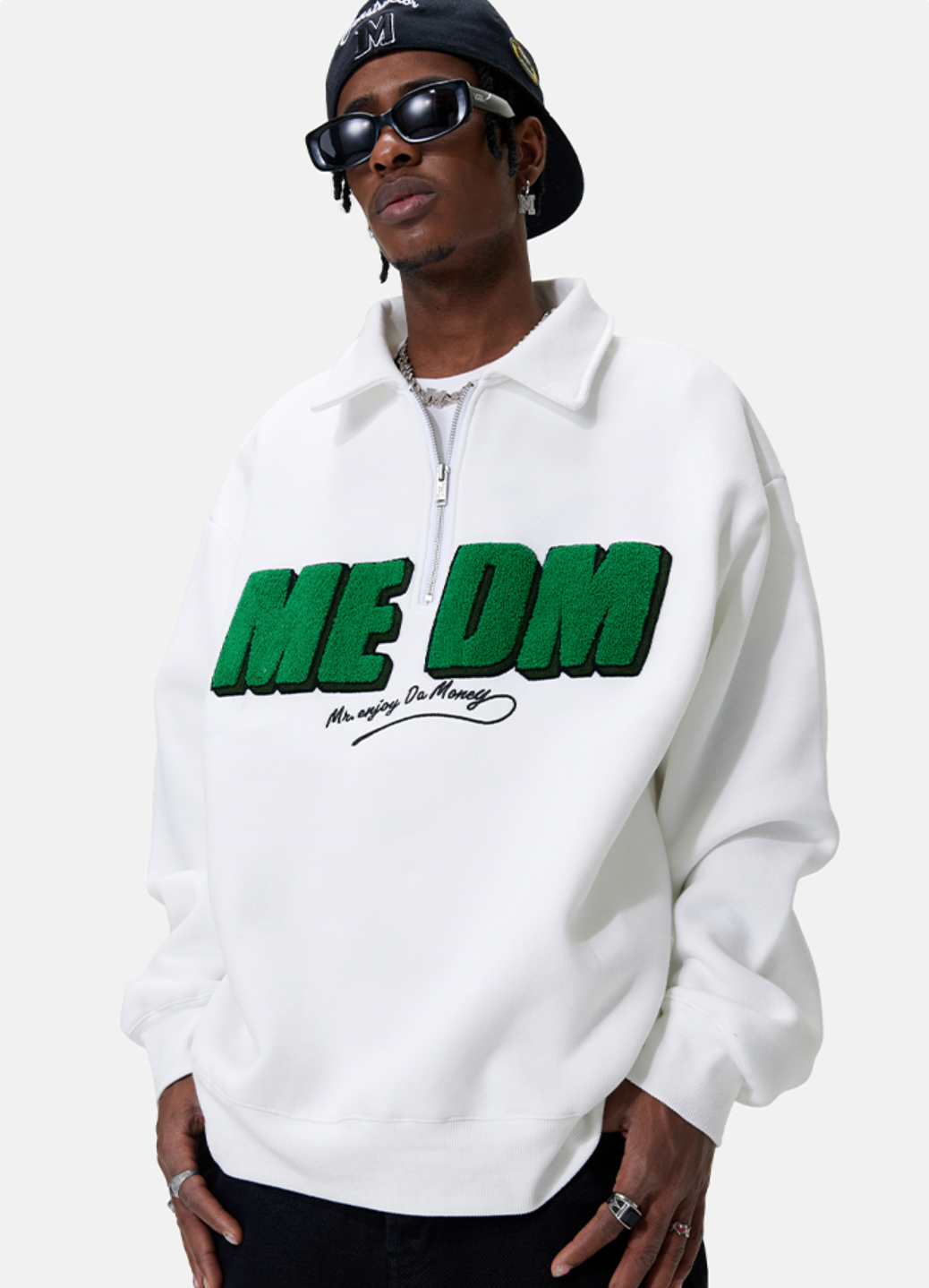 MEDM Half Zipper Logo POLO Sweatshirts