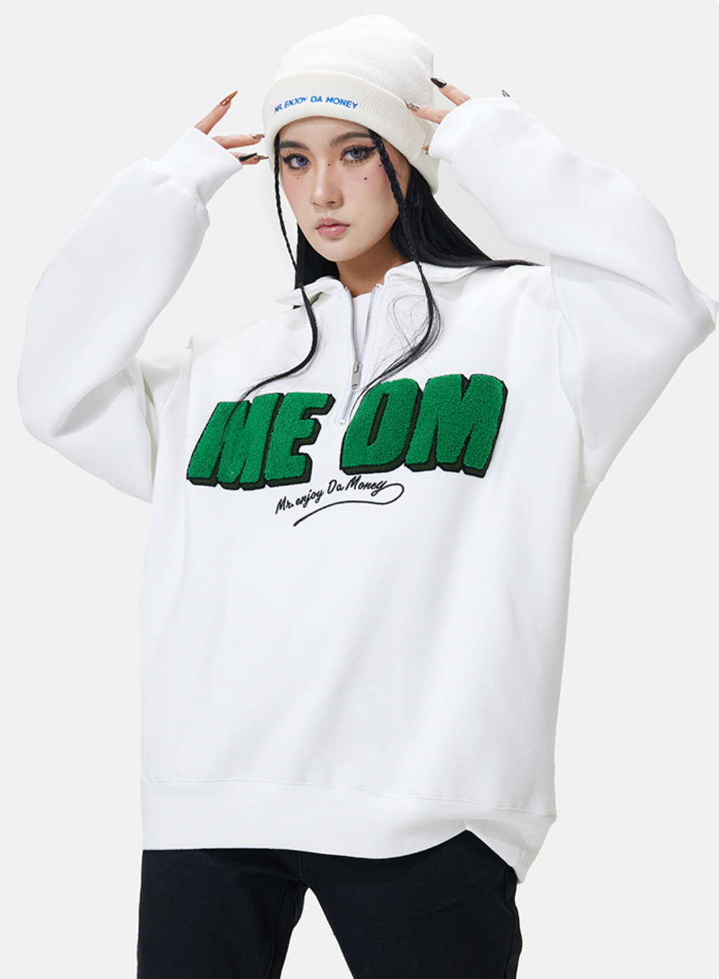 MEDM Half Zipper Logo POLO Sweatshirts