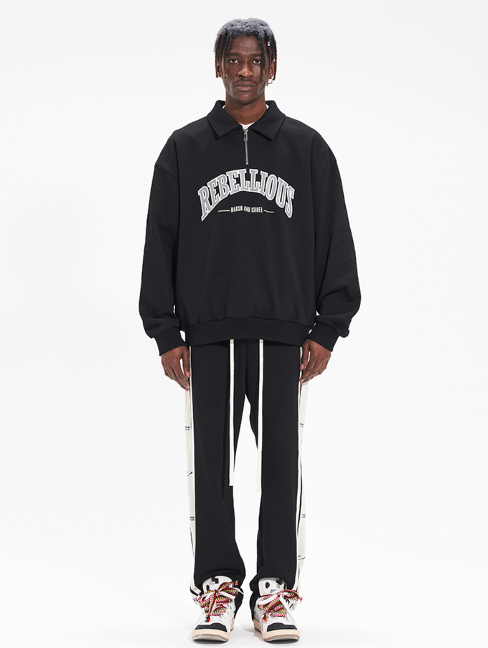 Harsh and Cruel Half Zipper POLO Sweatshirts