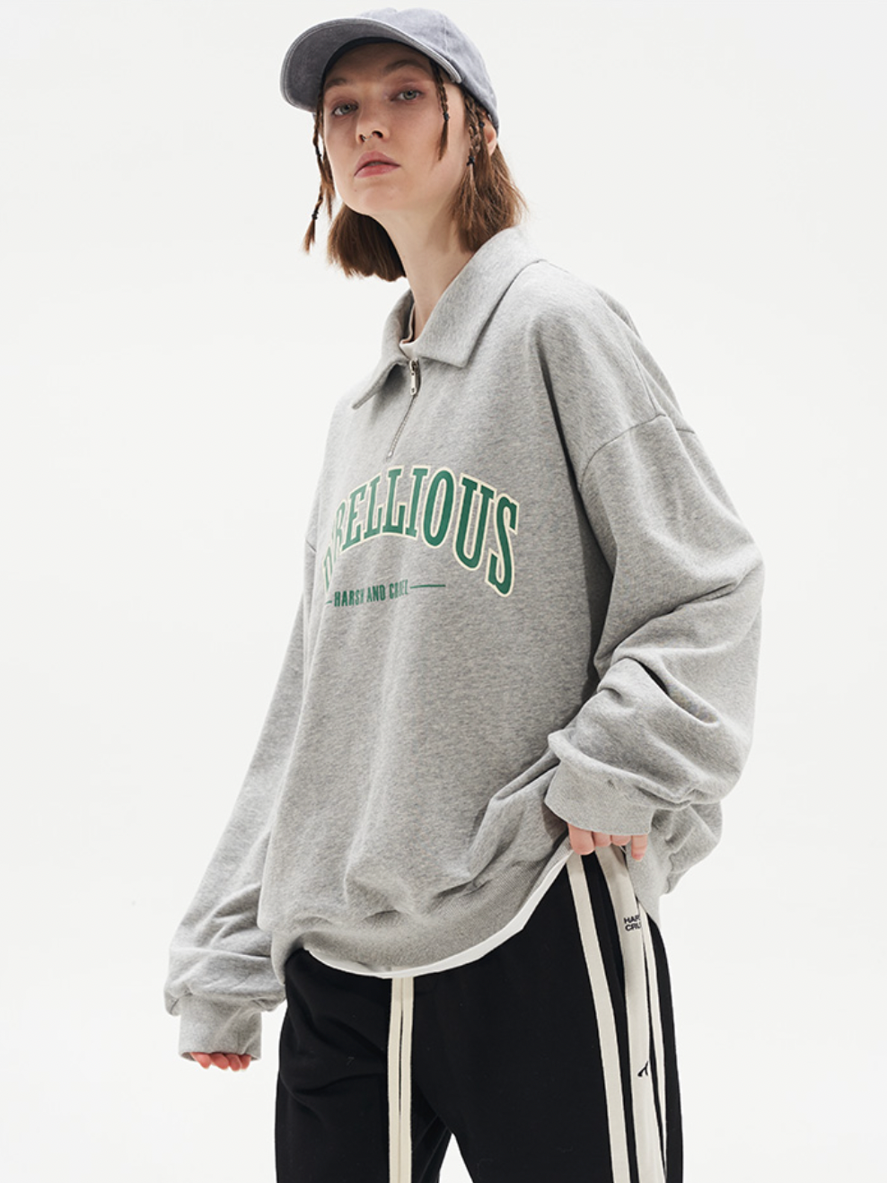 Harsh and Cruel Half Zipper POLO Sweatshirts