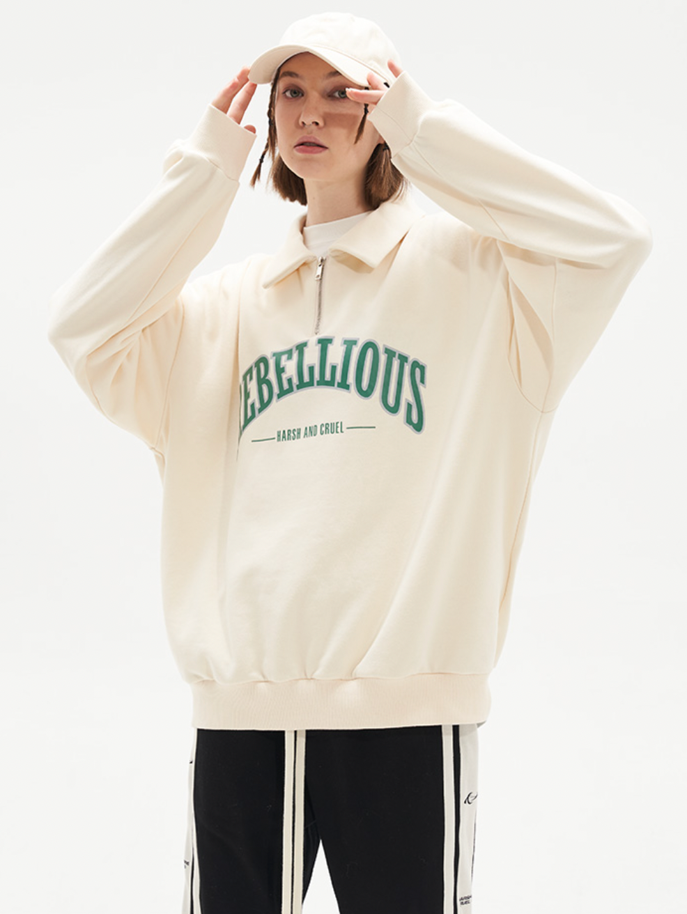 Harsh and Cruel Half Zipper POLO Sweatshirts