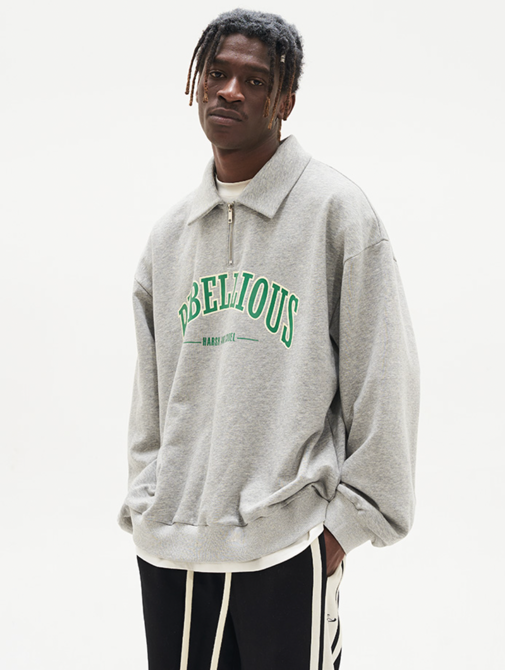 Harsh and Cruel Half Zipper POLO Sweatshirts