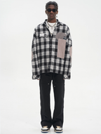 Harsh and Cruel Patchwork Plaid Long Sleeve Shirt