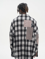 Harsh and Cruel Patchwork Plaid Long Sleeve Shirt