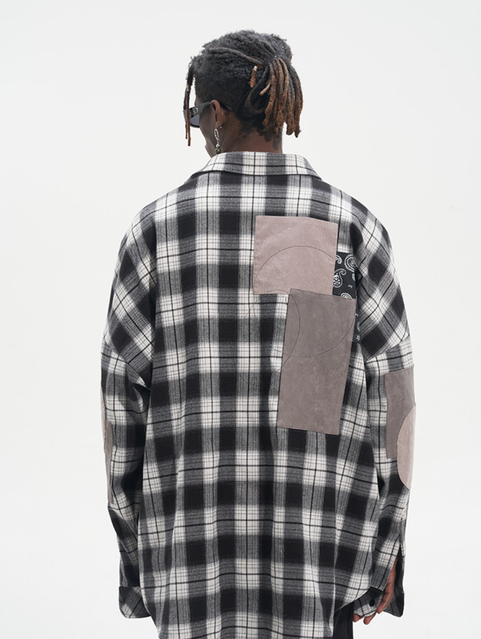Harsh and Cruel Patchwork Plaid Long Sleeve Shirt