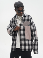 Harsh and Cruel Patchwork Plaid Long Sleeve Shirt