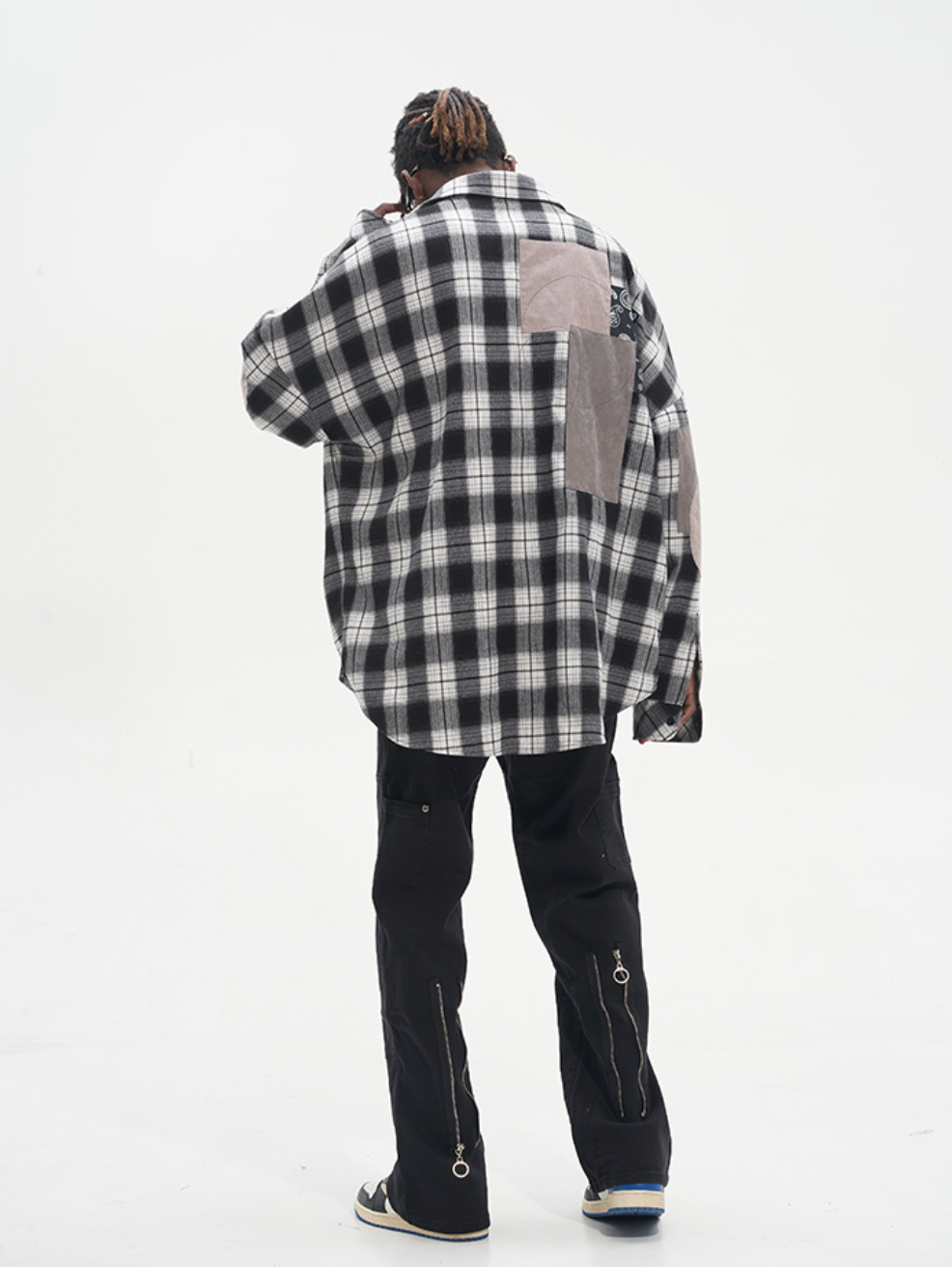 Harsh and Cruel Patchwork Plaid Long Sleeve Shirt