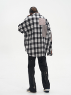 Harsh and Cruel Patchwork Plaid Long Sleeve Shirt