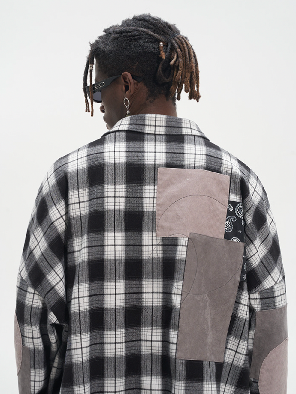 Harsh and Cruel Patchwork Plaid Long Sleeve Shirt