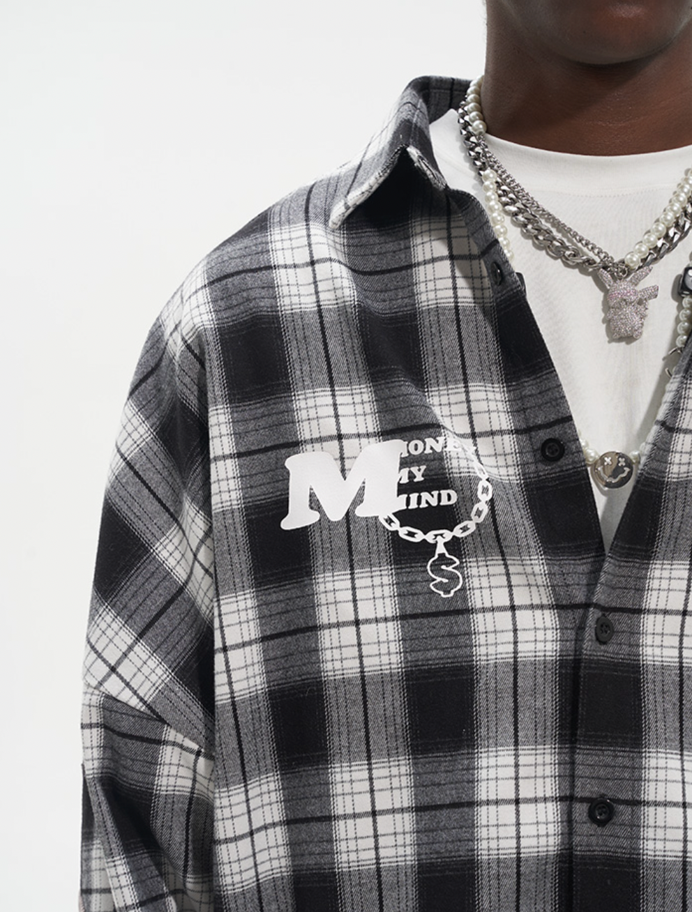 Harsh and Cruel Patchwork Plaid Long Sleeve Shirt