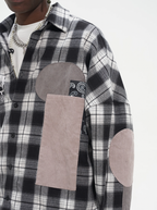 Harsh and Cruel Patchwork Plaid Long Sleeve Shirt