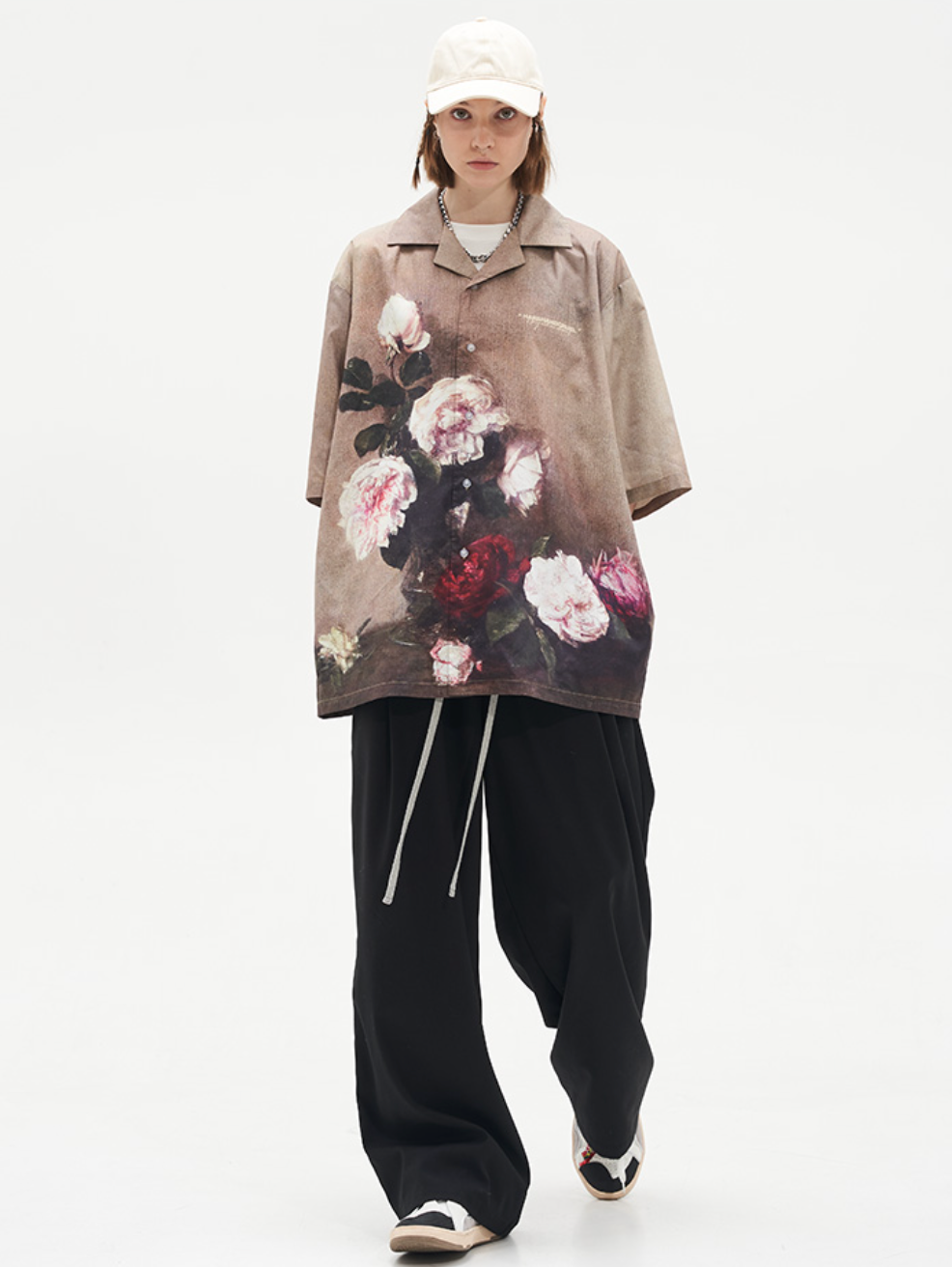 Harsh and Cruel Vintage Floral Oil Painting Cuban Shirt