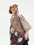 Harsh and Cruel Vintage Floral Oil Painting Cuban Shirt