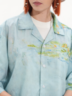 Harsh and Cruel Monet Sunset Landscape Oil Painting Printed Shirt