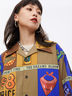 Retro Printing Short Sleeved Shirt