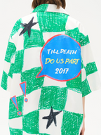 Harsh and Cruel Checkerboard Star Print Cuban Shirt
