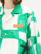 Harsh and Cruel Checkerboard Star Print Cuban Shirt
