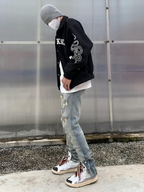 Knock Knock Embroidered Varsity Jacket