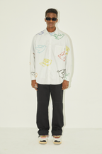 EMPTY REFERENCE Colorful Bird Crayon Long Sleeve Shirt