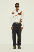 EMPTY REFERENCE Gray And White Ash Long Sleeve Shirt